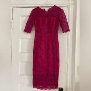 Monique Lhuillier lace midi dress